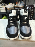 Size 10 Nike Air Jordan One Mid Se Satin Grey Toe | Replacement Box
