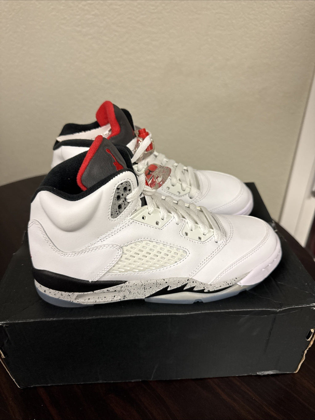 Size 5Y - Jordan 5 Retro White Cement (GS)