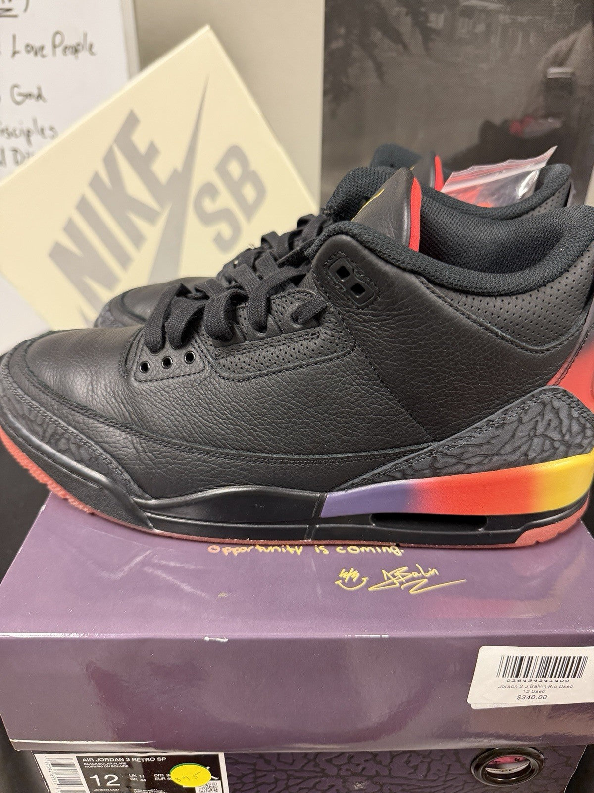 J. Balvin x Air Jordan 3 Retro Rio Size 12