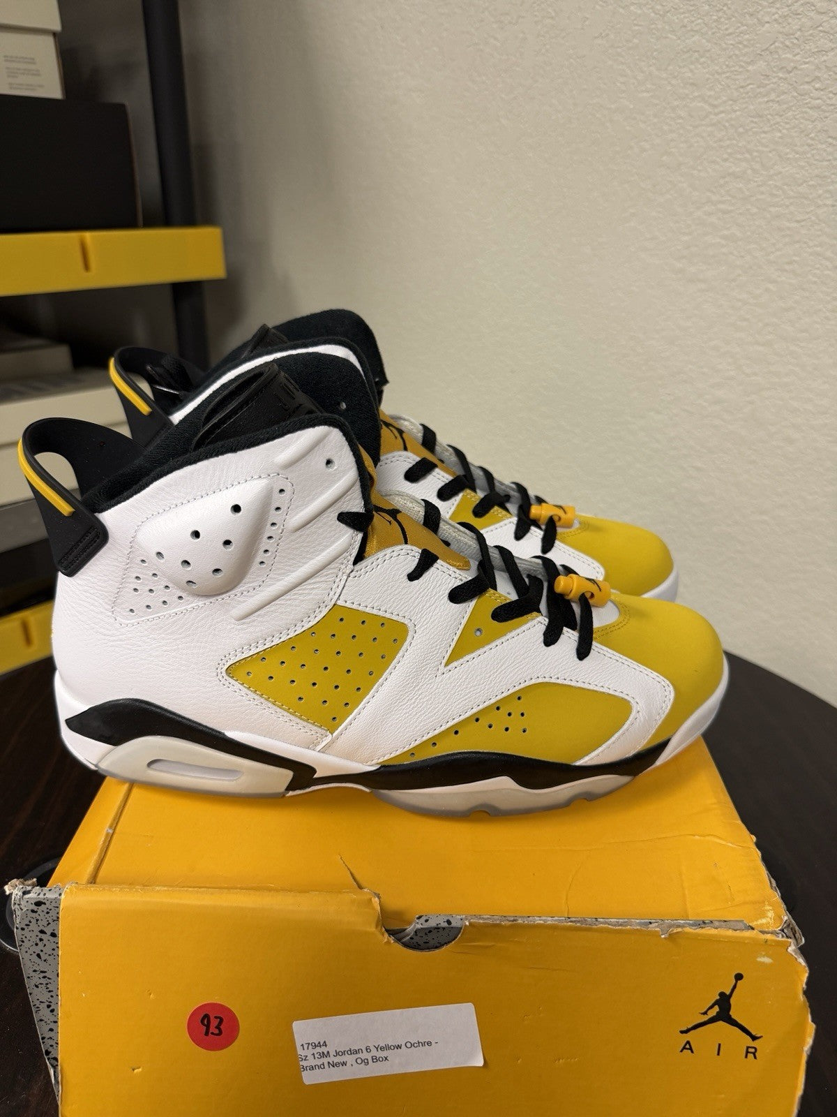 Air Jordan 6 Retro 'Yellow Ochre' Men CT8529-170 New Authentic