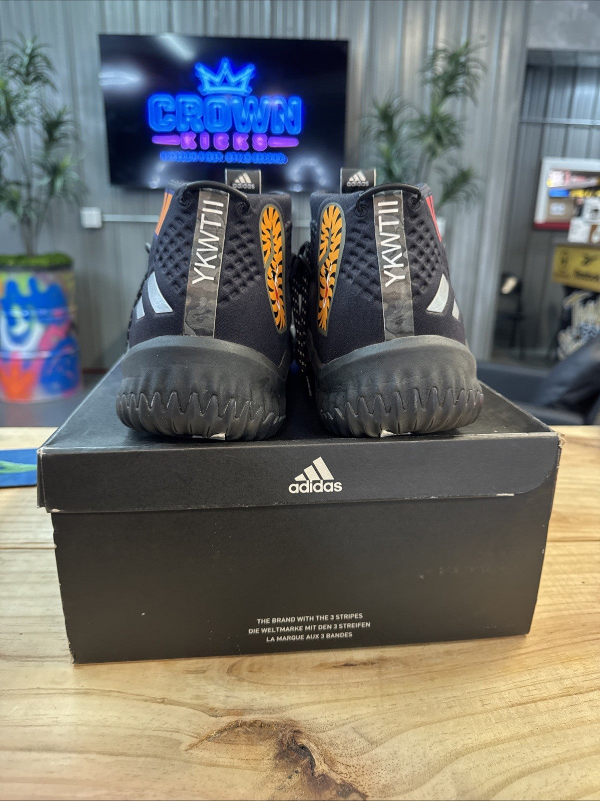 Size 15 - adidas Dame 4 x A Bathing Ape Black Camo 2018