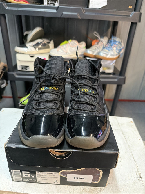 Air Jordan 11 Retro Gamma Blue Sneakers Black Patent Leather