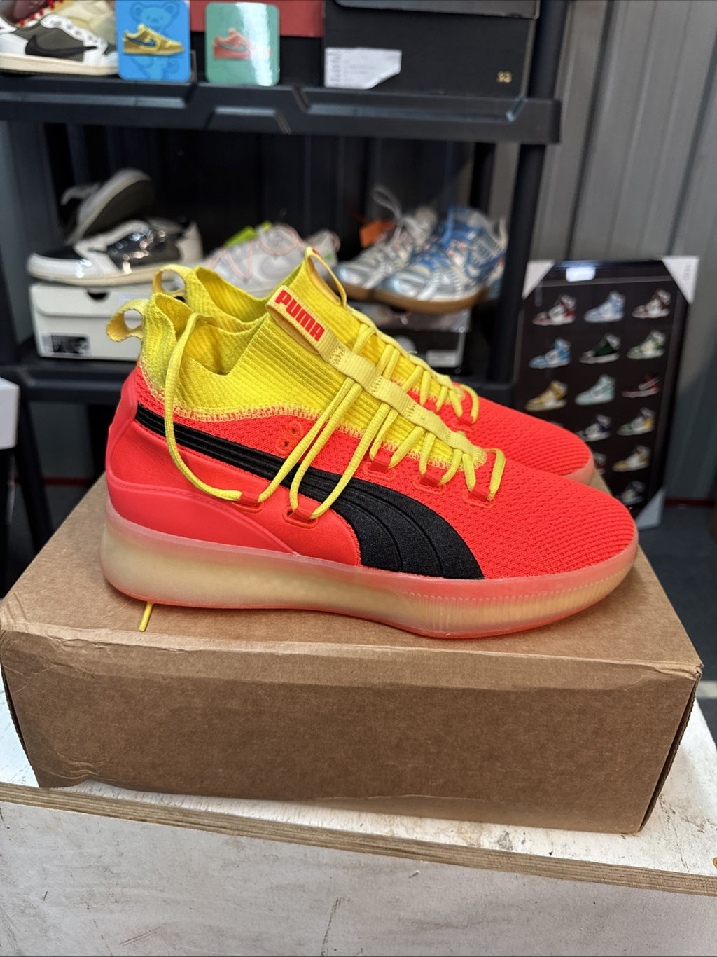 Size 9 - Puma Clyde Court Disrupt Red Blast | Replacement Box