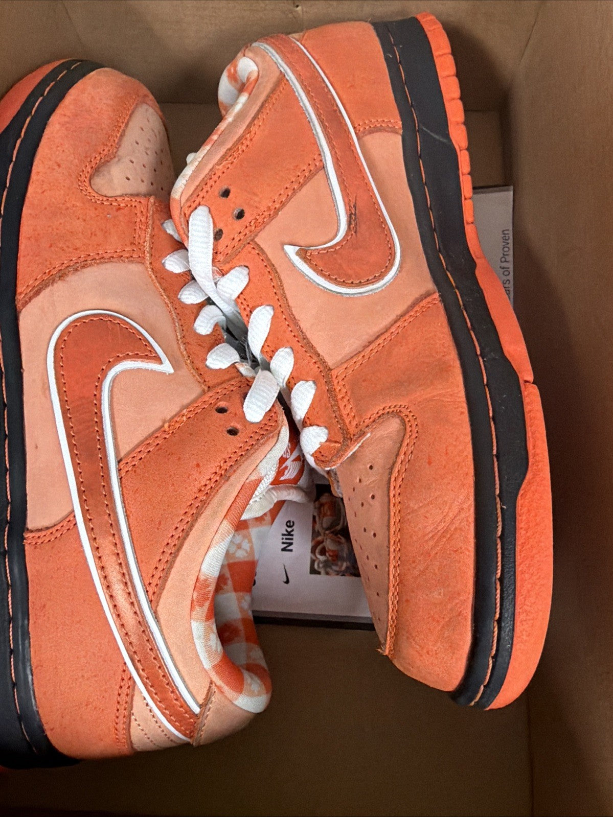 PREOWNED Nike SB Dunk Low Orange Lobster Size 10