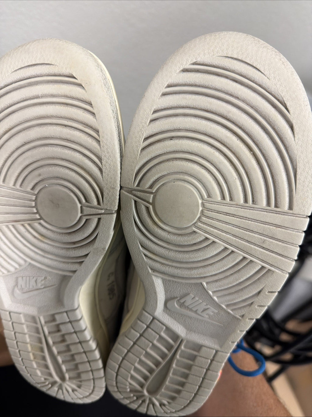 Nike x Off-White Dunk Low “Lot 10” Sail Grey Blue Size 8.5 Used Authentic