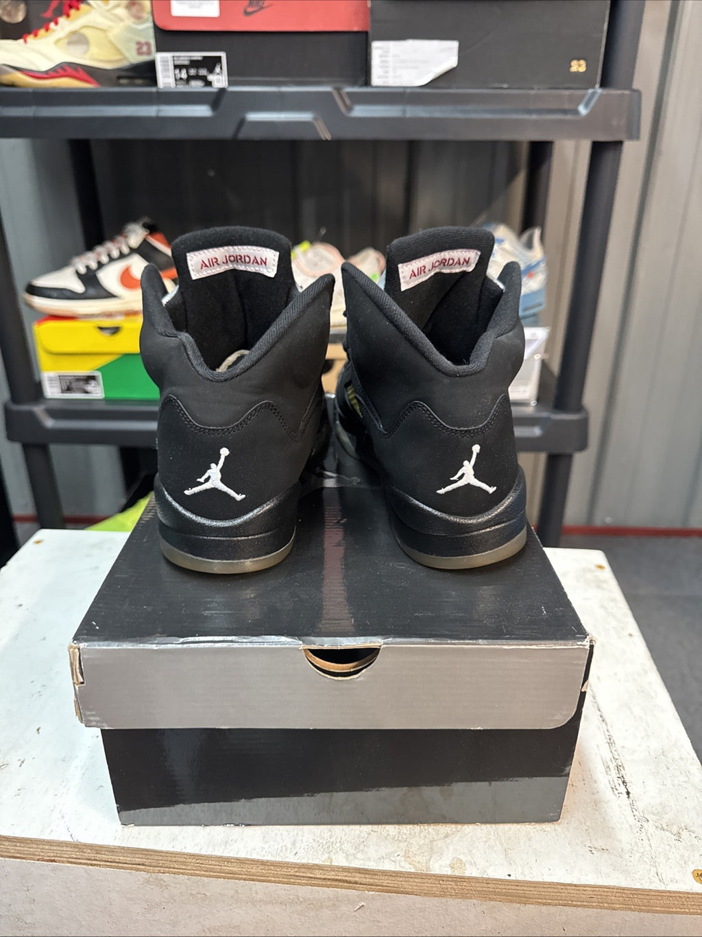Size 7y - Nike Air Jordan 5 Retro “Black Metallic” (2007)