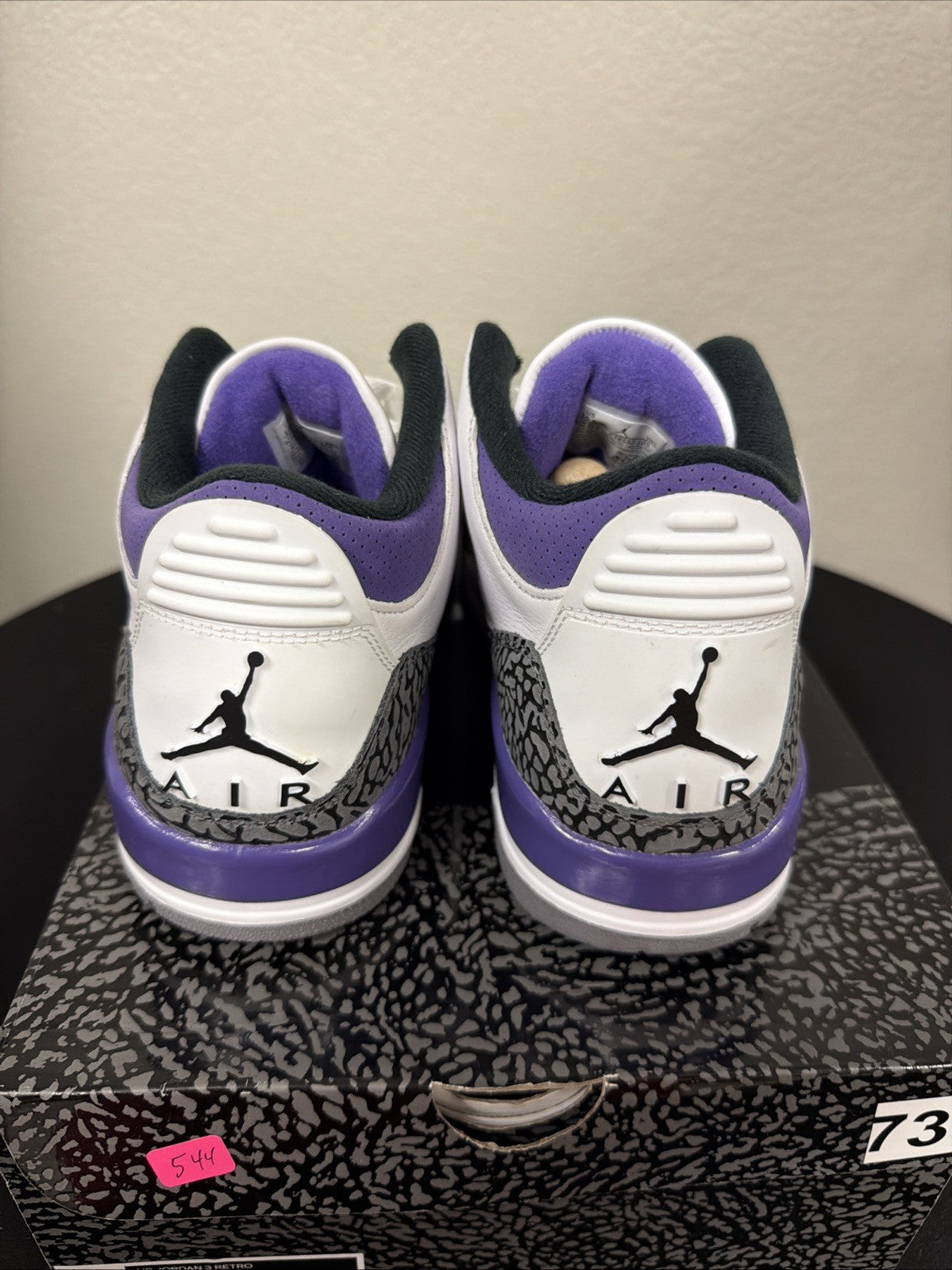 Air Jordan 3 Retro Dark Iris White Black Purple Men's Size 10.5 CT8532-105