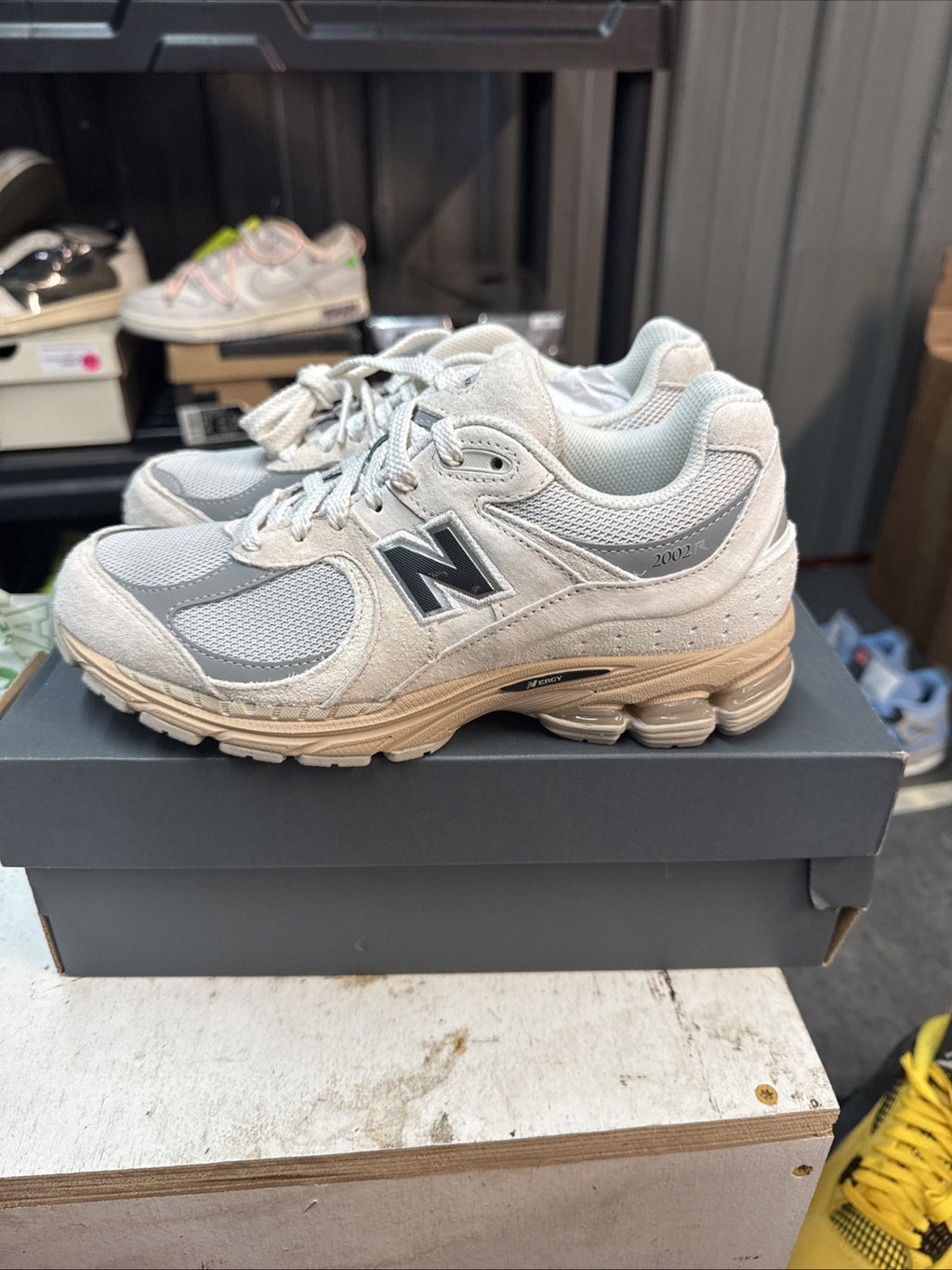 Size 6.5 - New Balance 2002R Linen Raincloud/Black Cement