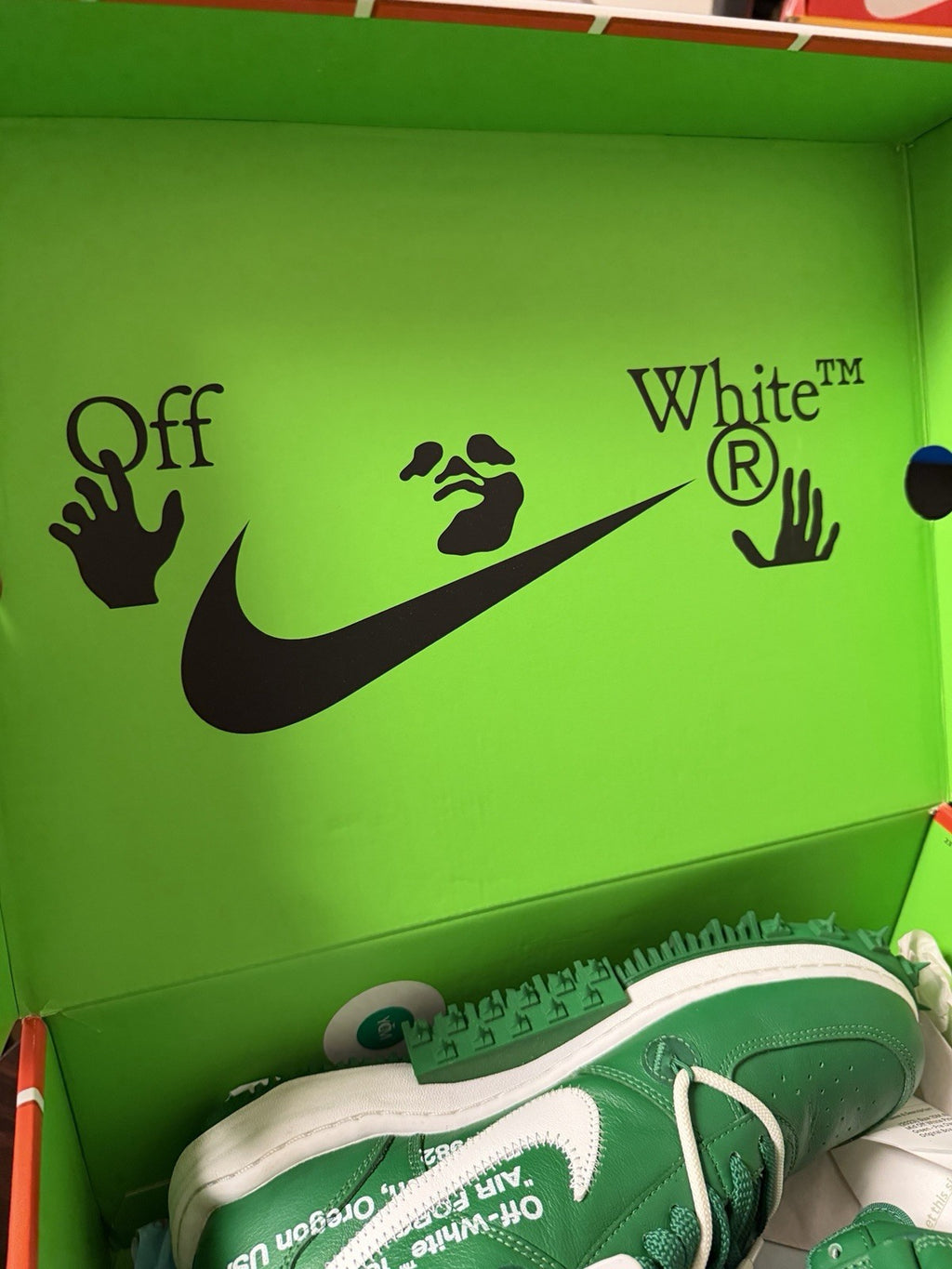 Size 10 - Off-White x Nike Air Force 1 SP Leather Mid Pine Green