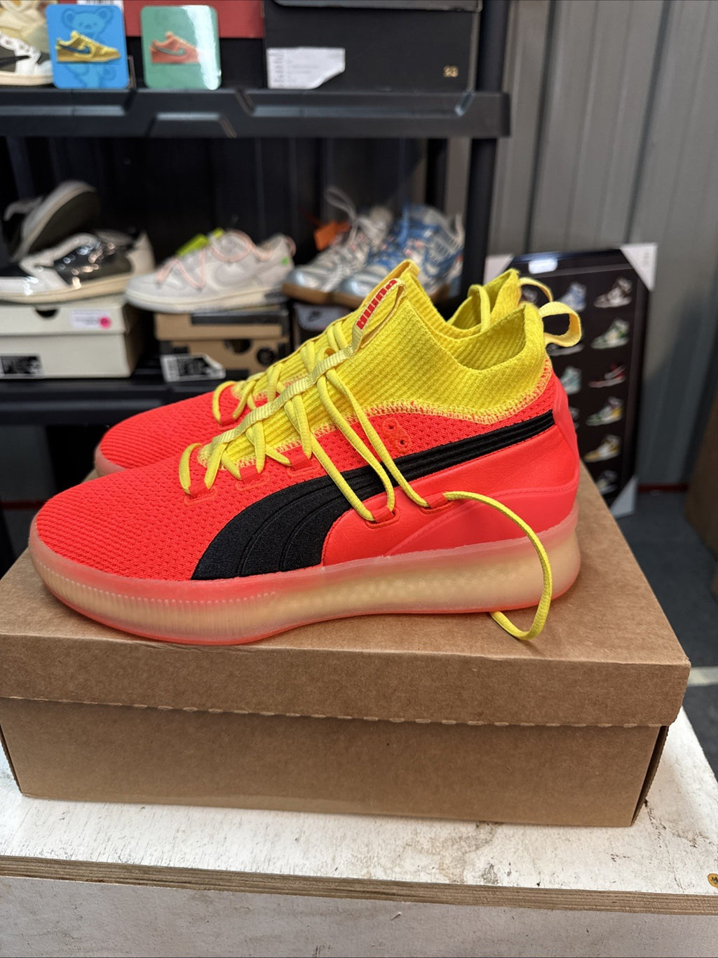 Size 9 - Puma Clyde Court Disrupt Red Blast | Replacement Box