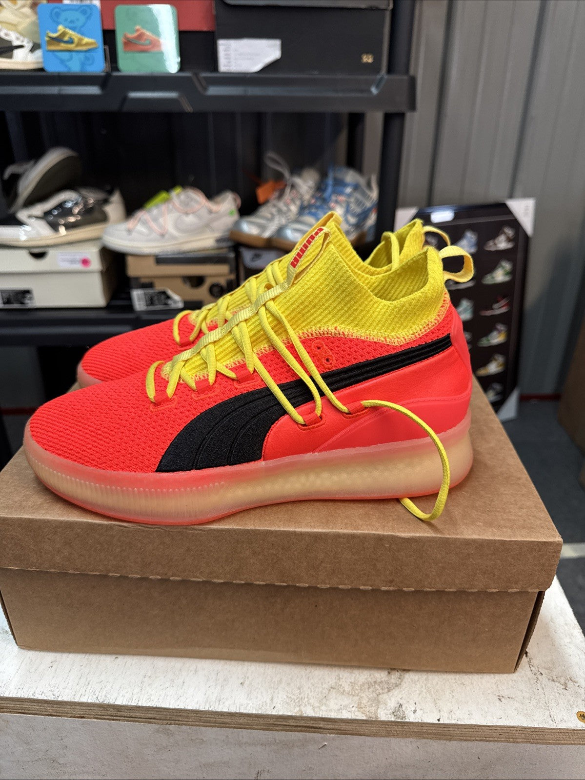 Size 9 - Puma Clyde Court Disrupt Red Blast | Replacement Box