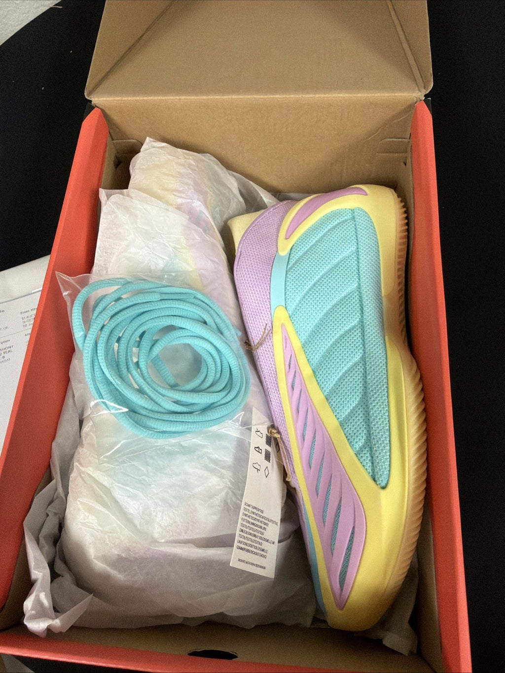 Adidas AE 2 J Easter GS Sz 6 Y Anthony Edwards 2 JQ9505 Pastel NBA New In Box