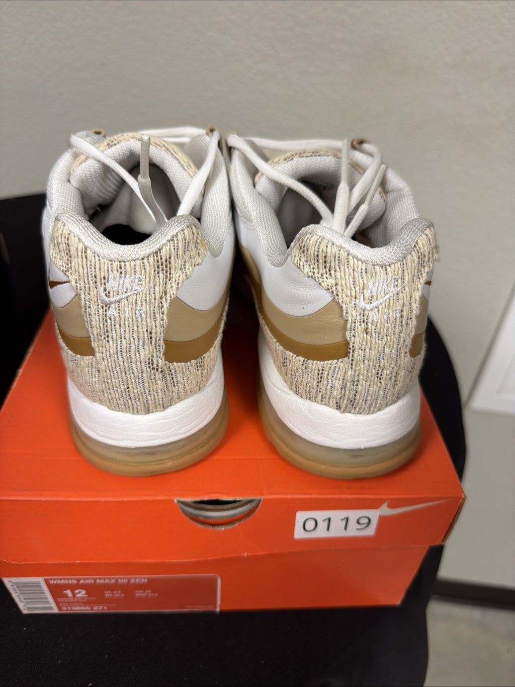 Size 12 - Air Max 95 Zen Women's Beige  Linen Brown Wheat White 2007