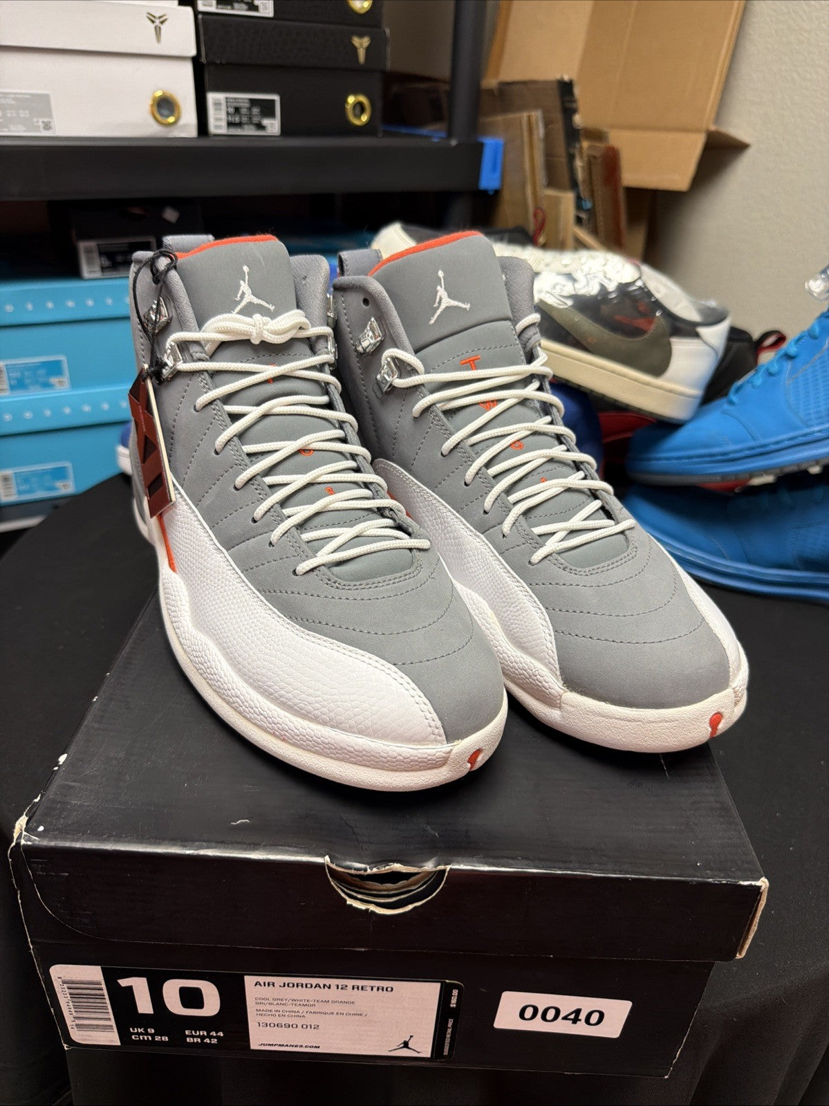 Nike Air Jordan 12 Retro Cool Grey 2012 130690-012 size 10 US Mens GUC