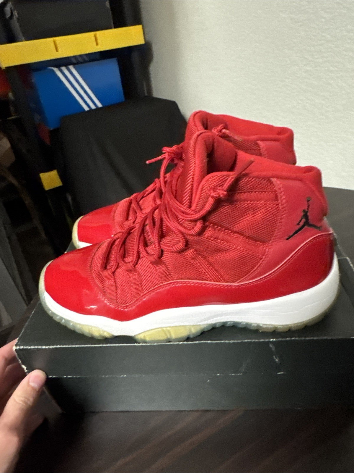 Size 7Y (GS) - Jordan 11 Retro High Win Like '96 Red 8.5 Women’s 378038 623
