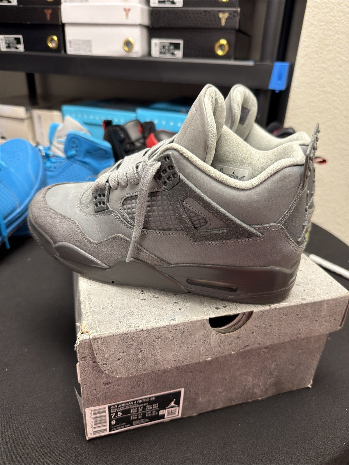 Size 7.5- Air Jordan 4 Retro SE Wet Cement