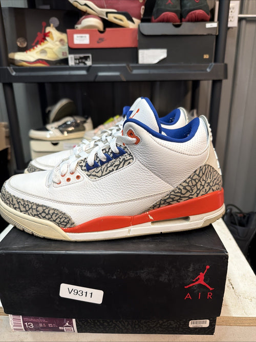 Air Jordan 3 Retro "KNICKS" 2019 - Size 13 - 136064 148 (10307-312) Pre-owned 