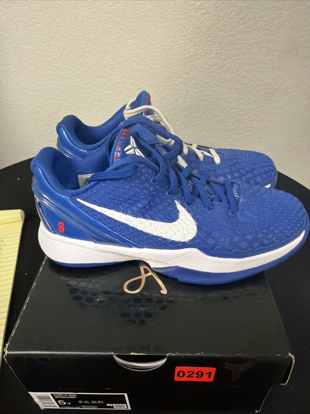 KIDS SIZE 5Y (W/6.5) Nike Kobe 6 Protro Dodgers Basketball Shoes GS FV9676-400