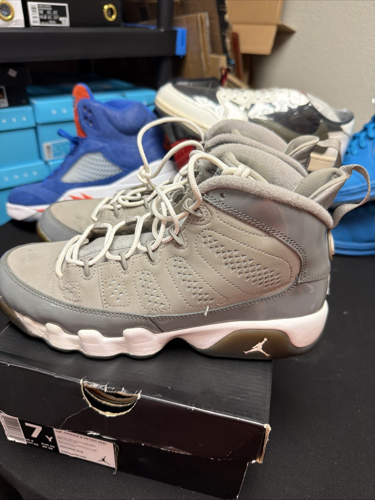 Size 7Y - Nike Air Jordan 9 Retro “Cool Grey” GS Shoes 302359-015 Ships Fast!