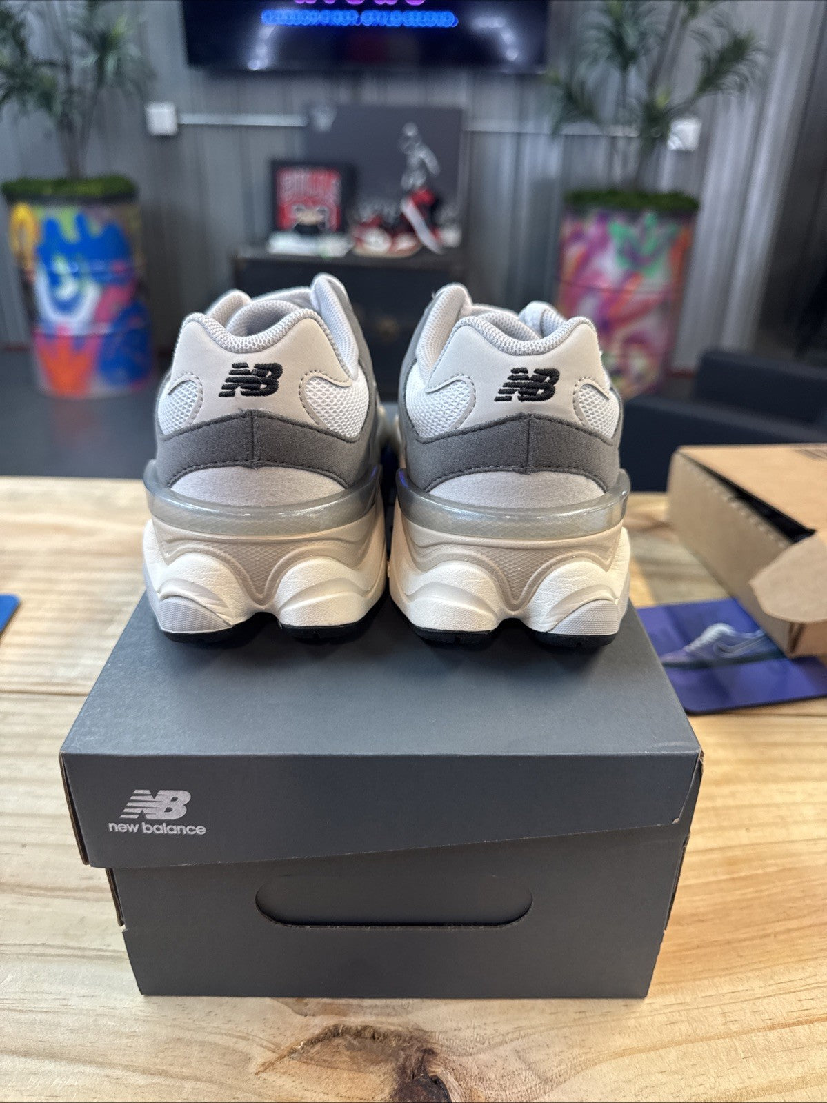 Size 3 - Kids New Balance 9060 PS Rain Cloud Grey