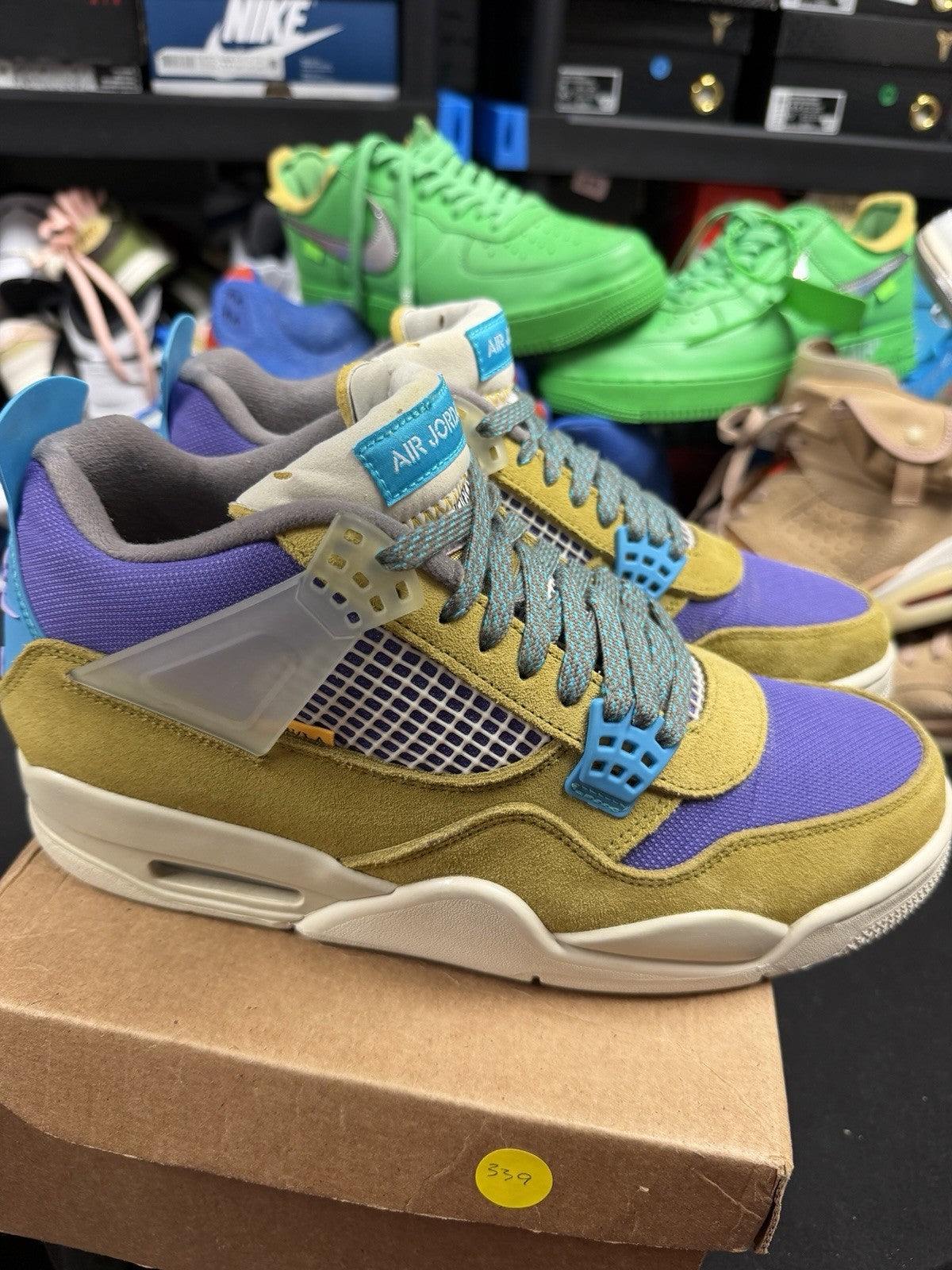 Nike Air Jordan 4 Retro Union Desert Moss Size 9.5 DJ5718-300 (339)