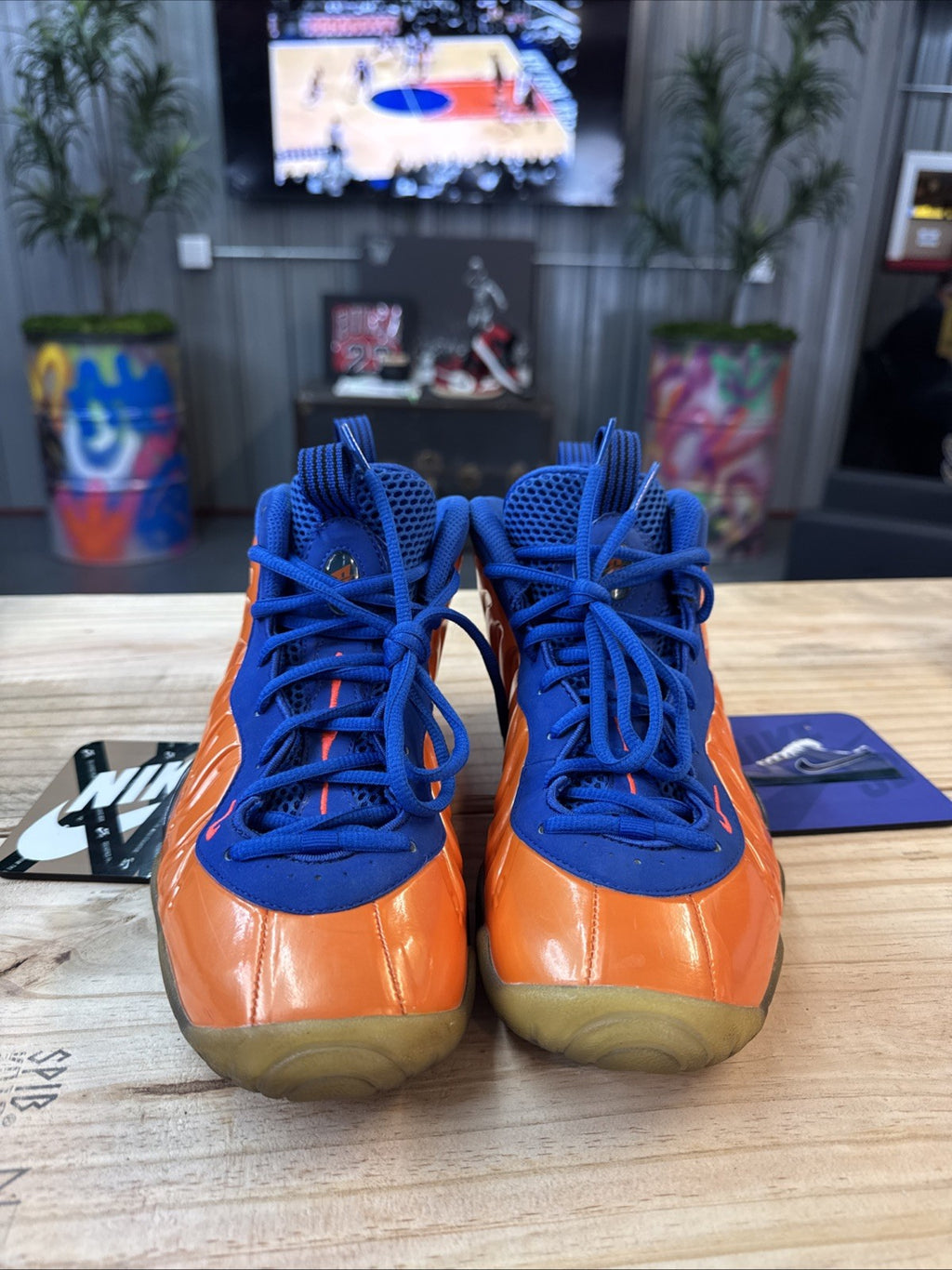 Size 7y - Nike Air Foamposite One Knicks GS | Replacement Box