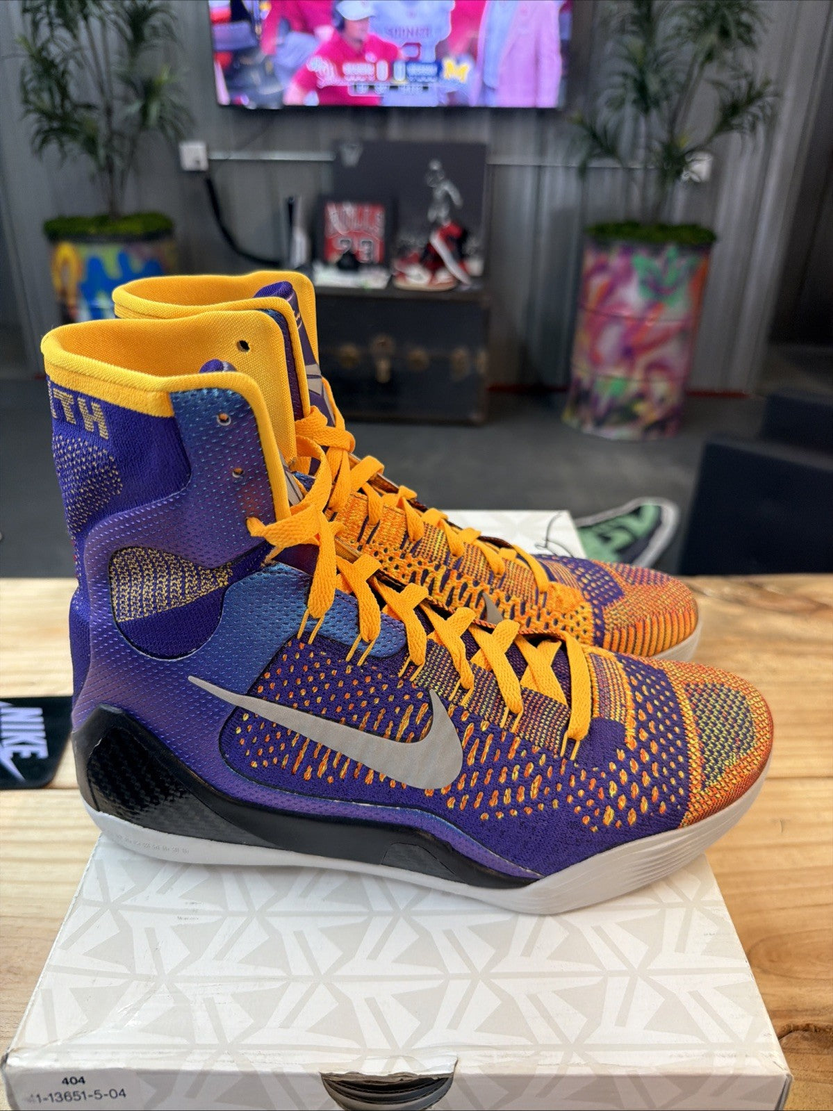 Nike Kobe IX Elite Showtime Team Collection Lakers 630847-500 Men’s Size 9.5