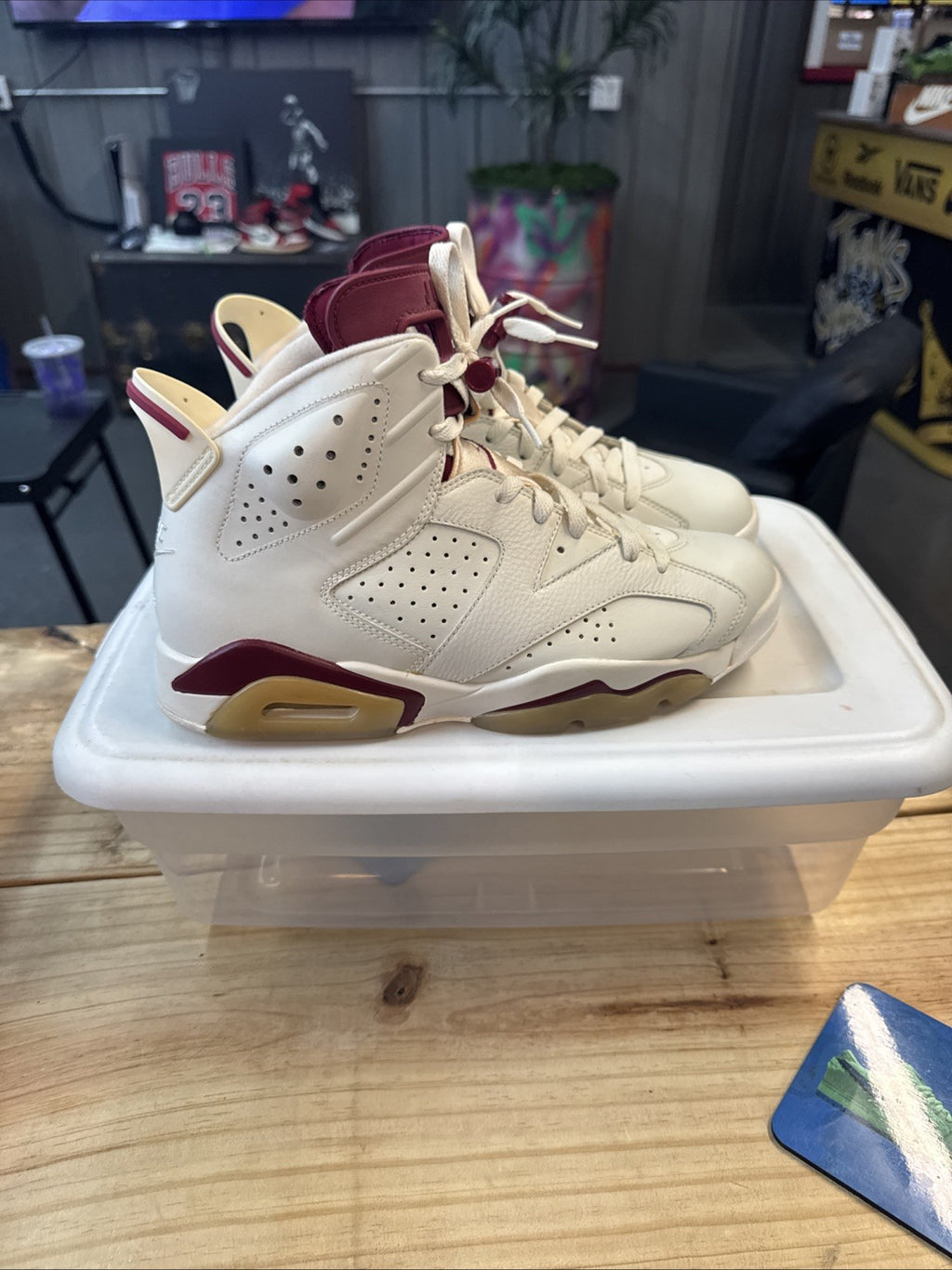 Size 9 - Air Jordan 6 Retro 2015 Maroon | Replacement Box