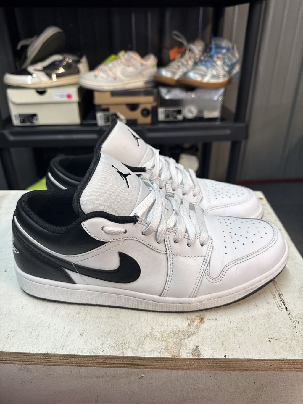Air Jordan 1 Low 'White Black'/ Size 10.5 | Replacement Box