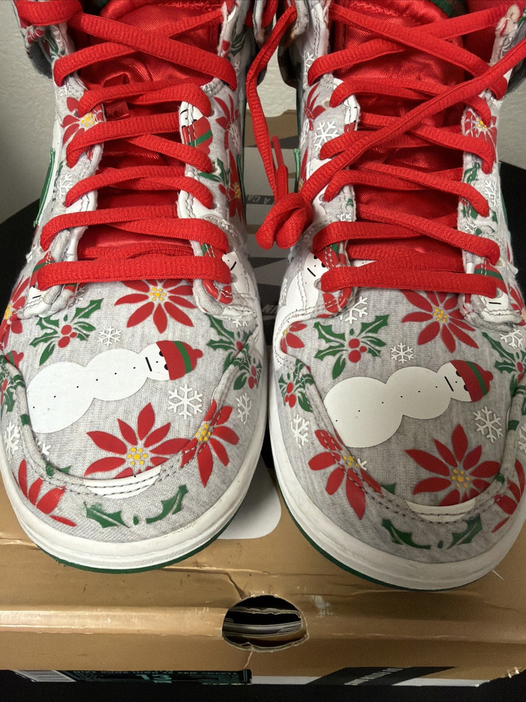Size 13 - Nike SB Dunk High Pro x Concepts Ugly Sweater Grey 2014 Rare