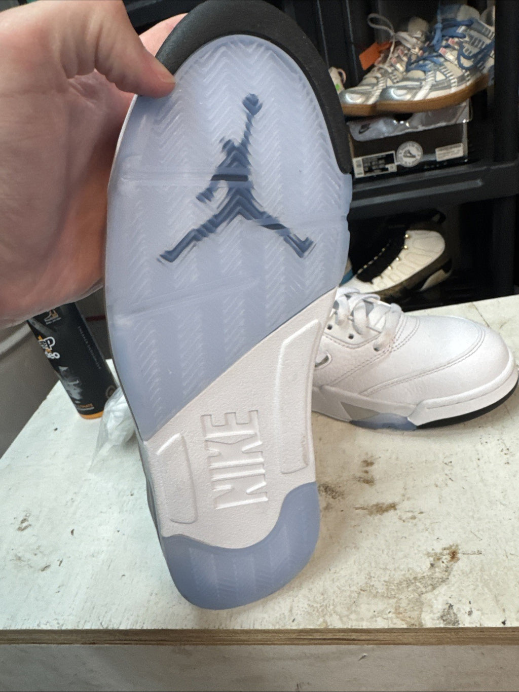 Size 9 - Nike Air Jordan 5 Retro White Metallic Silver 2026 | Replacement Box