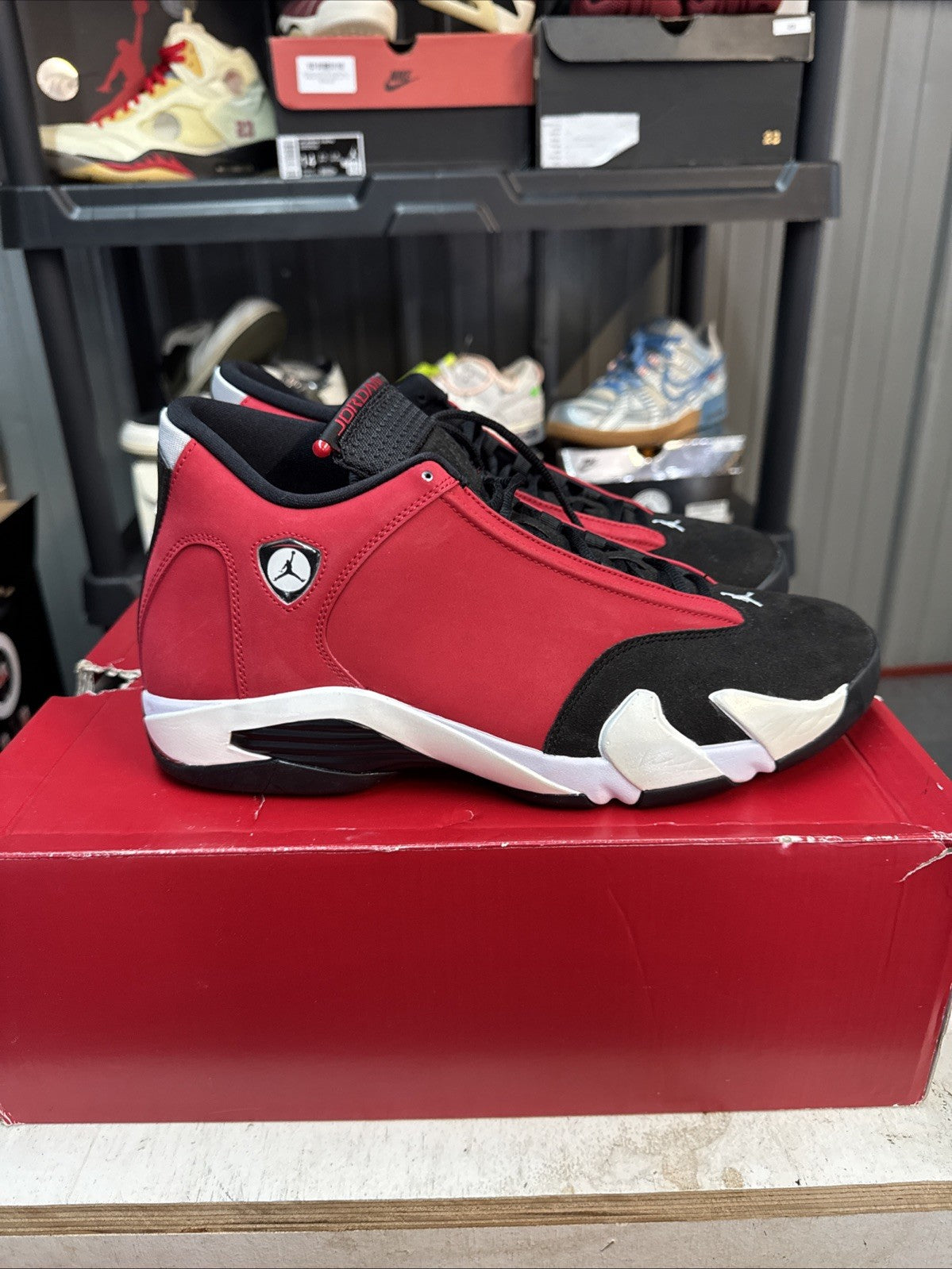 Size 12 - Air Jordan 14 Retro Gym, Red Black Off-White | Worn Once