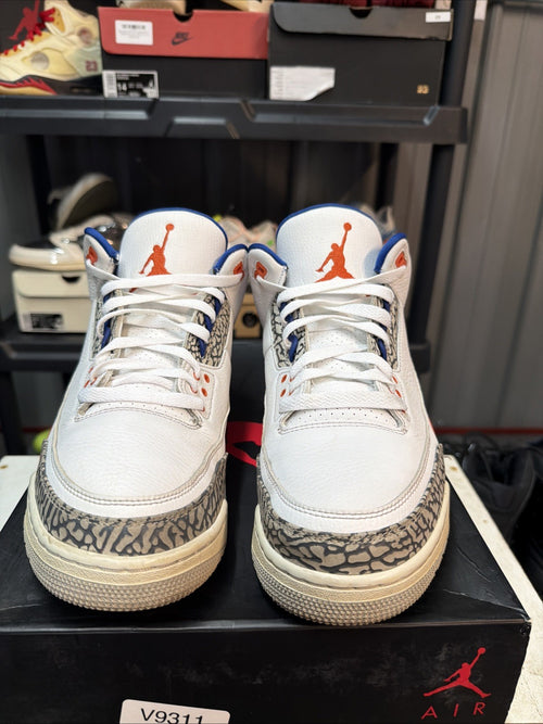 Air Jordan 3 Retro "KNICKS" 2019 - Size 13 - 136064 148 (10307-312) Pre-owned 