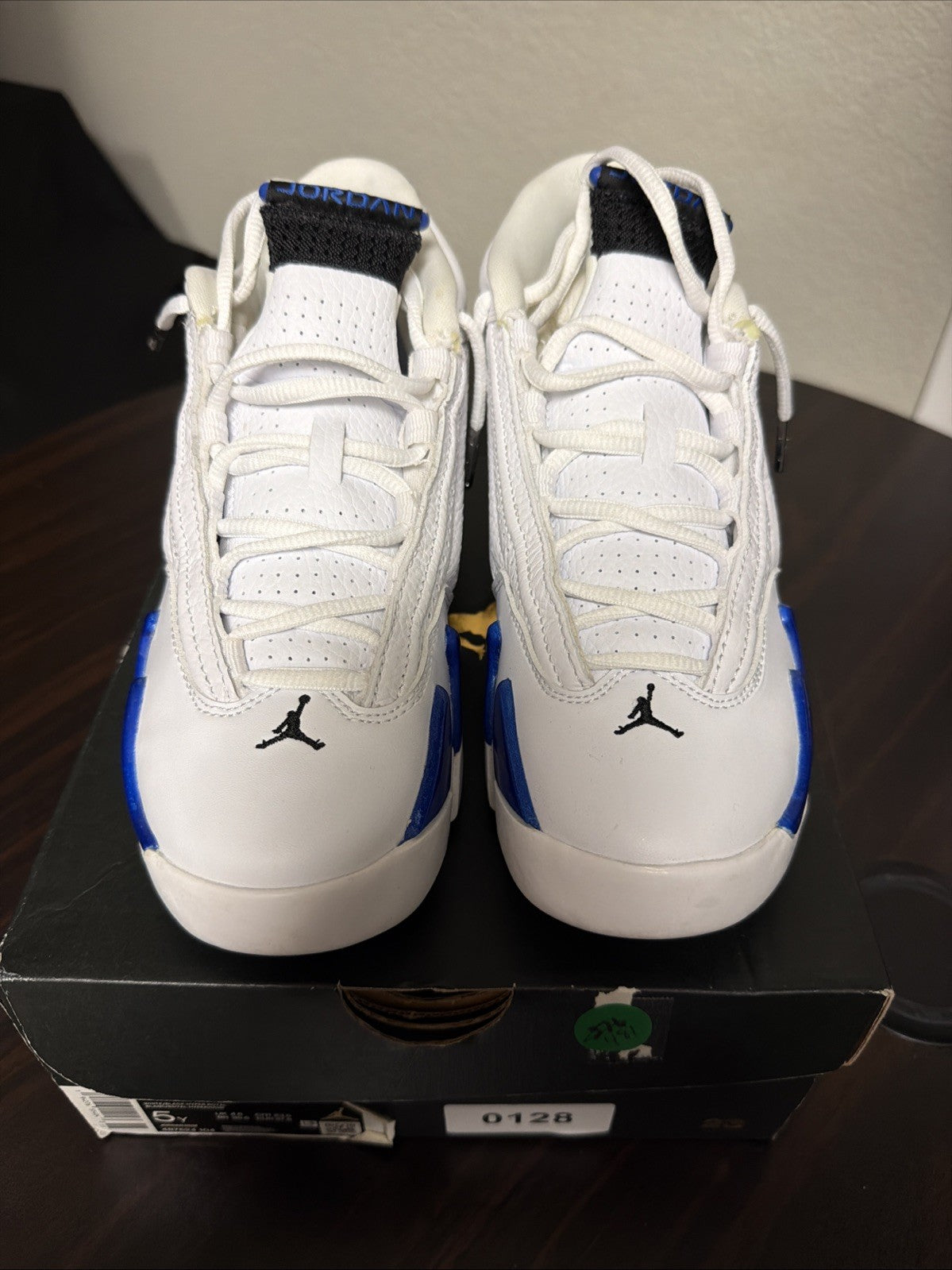 Jordan 14 Retro White Hyper Royal (GS) Childrens 5Y Womens 6.5 W/OG BOX EUC