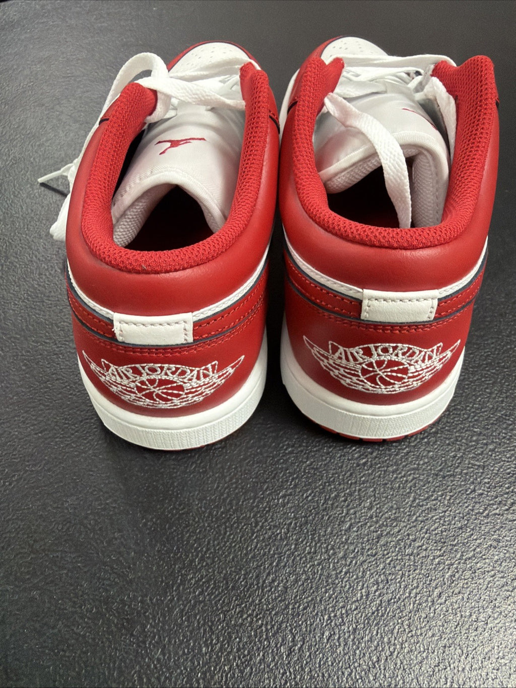 Nike Air Jordan 1 Low Varsity Red White 553558-166 Men's Shoes NEW Size 10.5