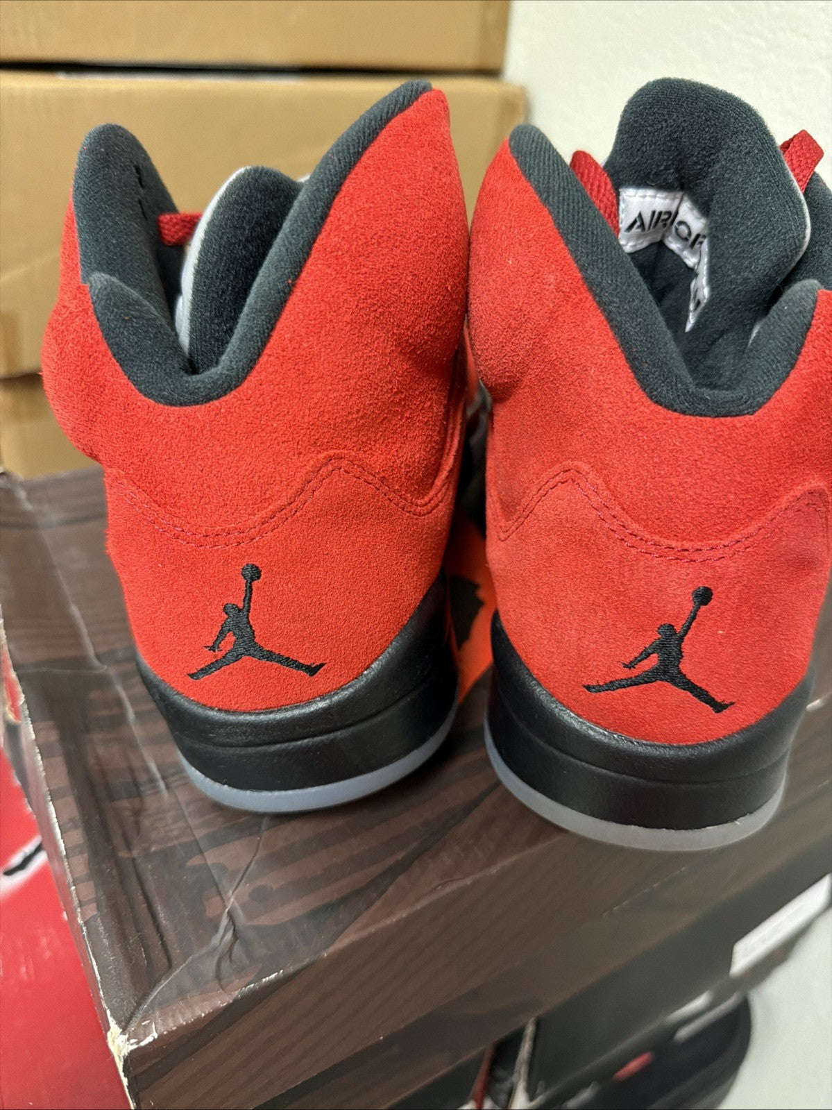 Air Jordan 5 Retro Red Suede Sneakers Size 8.5 DD0587-600