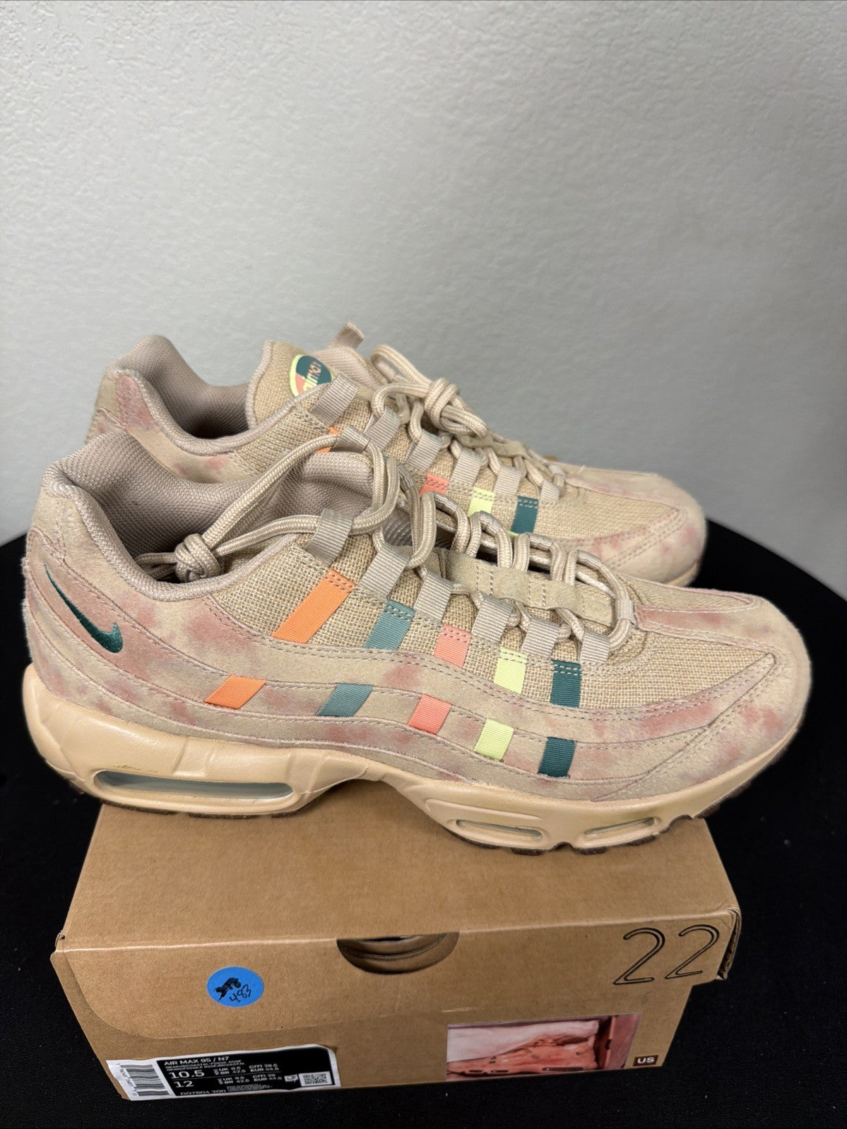 Nike Air Max 95 N7 Retro Grain Beige Bicoastal Green Orange DQ7604-200 Men 10.5