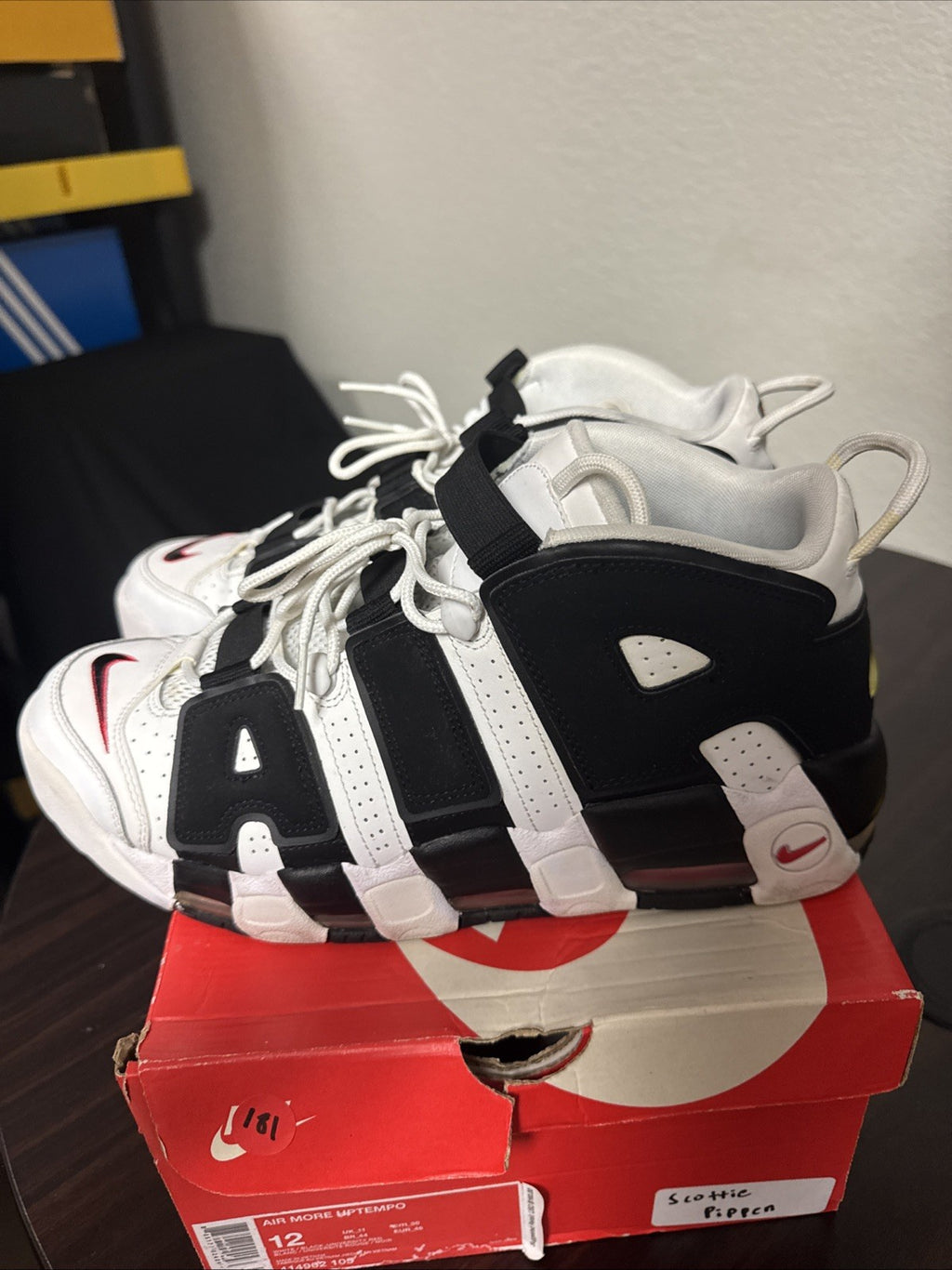 Size 12 - Nike Air More Uptempo '96 DX3356-001 Hoops Leather Basketball Sneakers