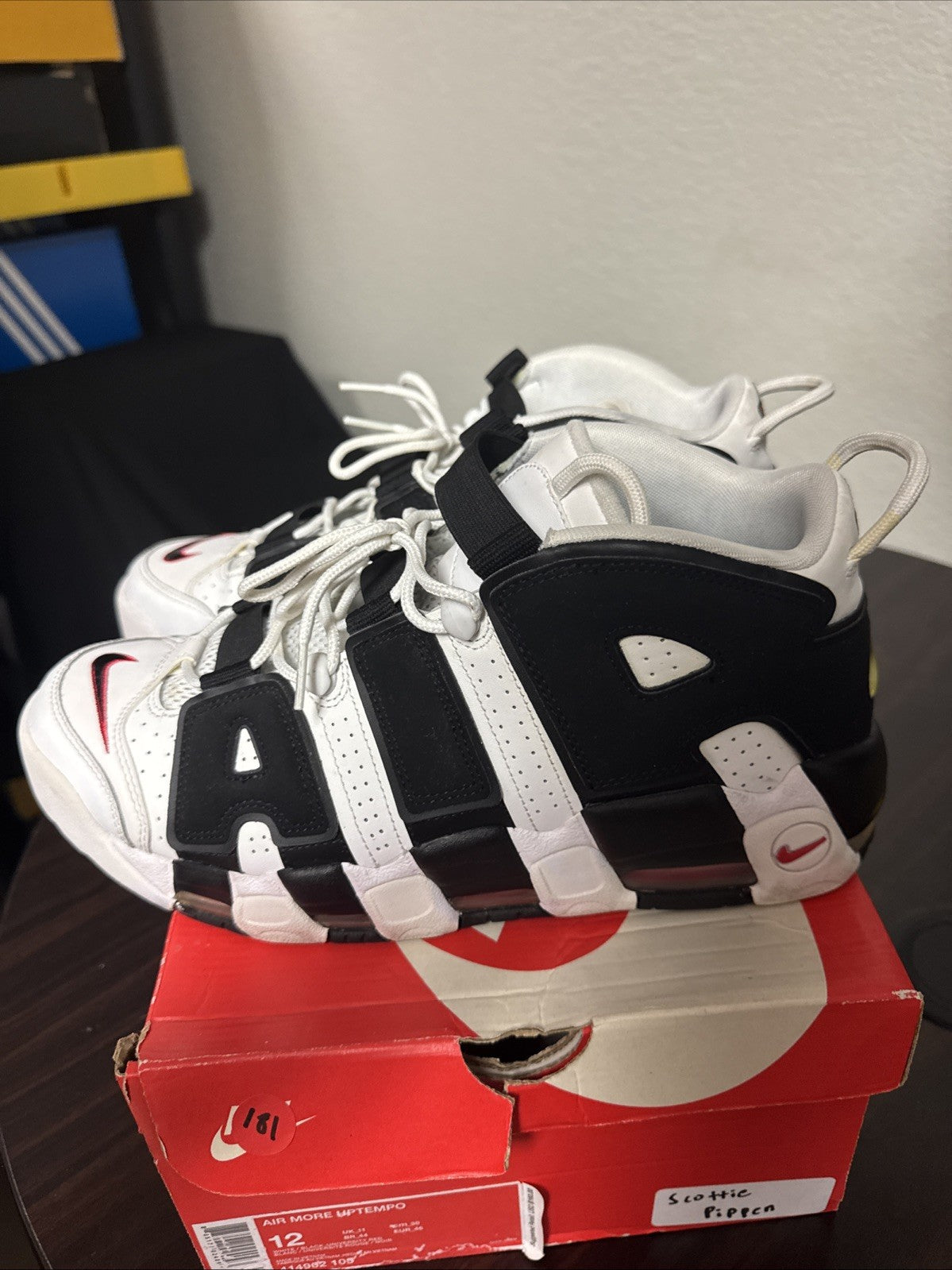 Size 12 - Nike Air More Uptempo '96 DX3356-001 Hoops Leather Basketball Sneakers
