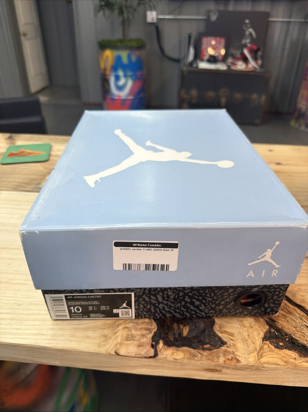 Nike Air Jordan 3 Retro UNC 2020 Sneakers Size10 CT8532-104