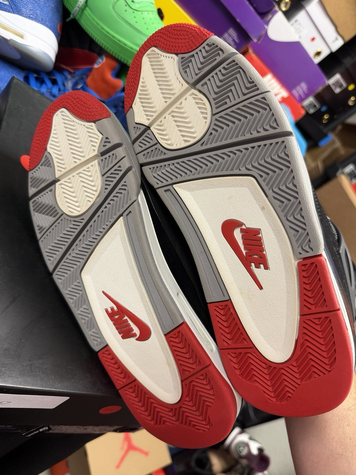 Air Jordan 4 Bred 2019 Men's White/Black Sneakers (245)