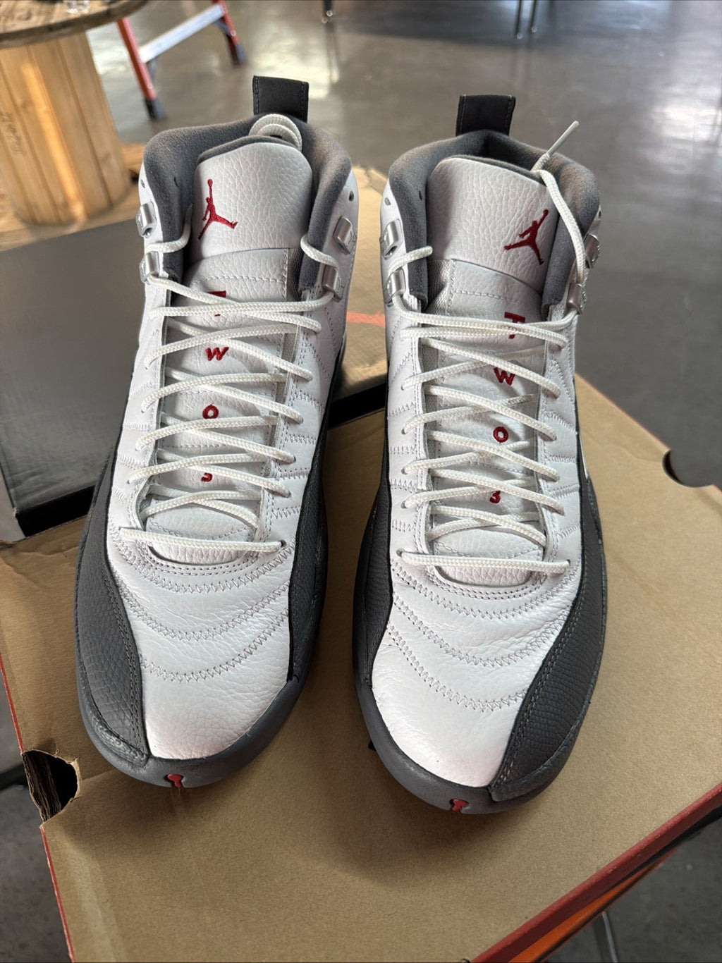 Size 13 - Jordan 12 Retro White Grey 2019