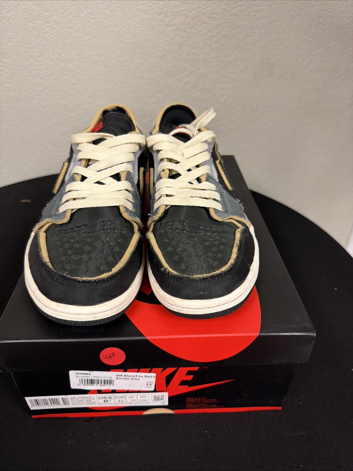 Nike Air Jordan 1 Retro Low OG EX DV0982-006 Black Smoke Grey Men's Sneaker