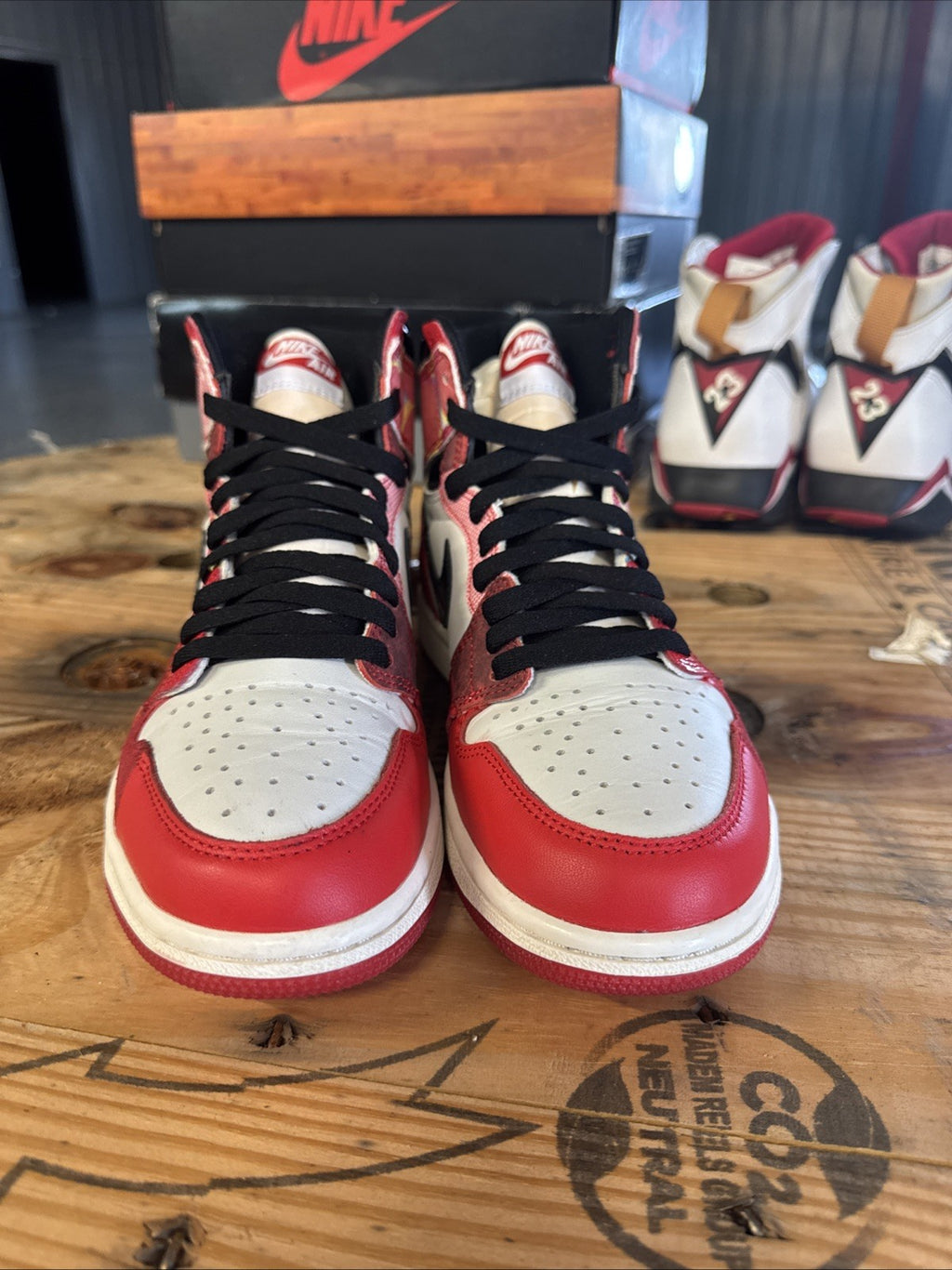 Size 7.5 - Jordan 1 Retro OG Spiderverse | Replacement Box - Worn Once