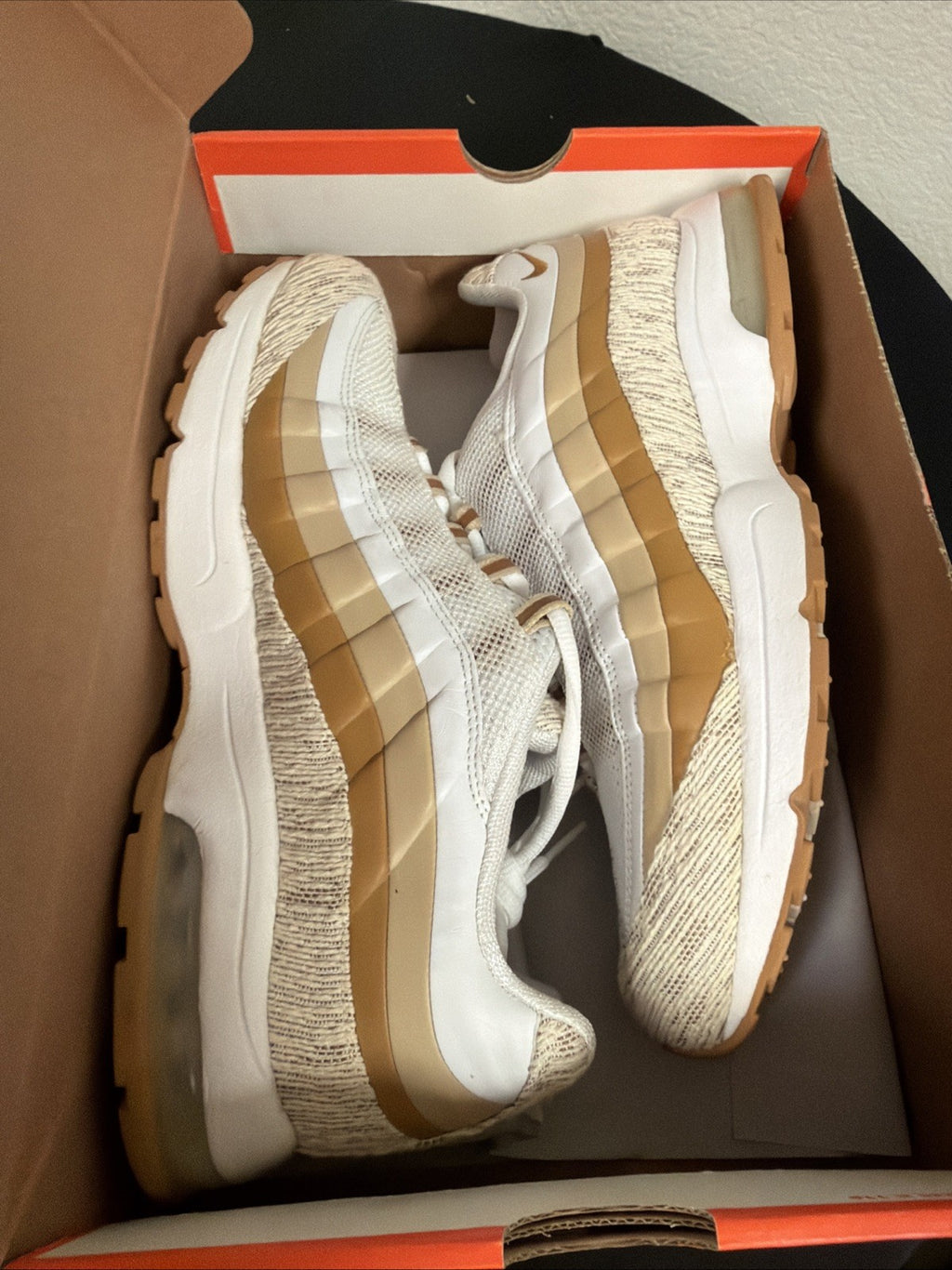 Size 12 - Air Max 95 Zen Women's Beige  Linen Brown Wheat White 2007