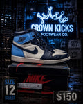 Nike Air Jordan 1 OG High Obsidian UNC Size 12