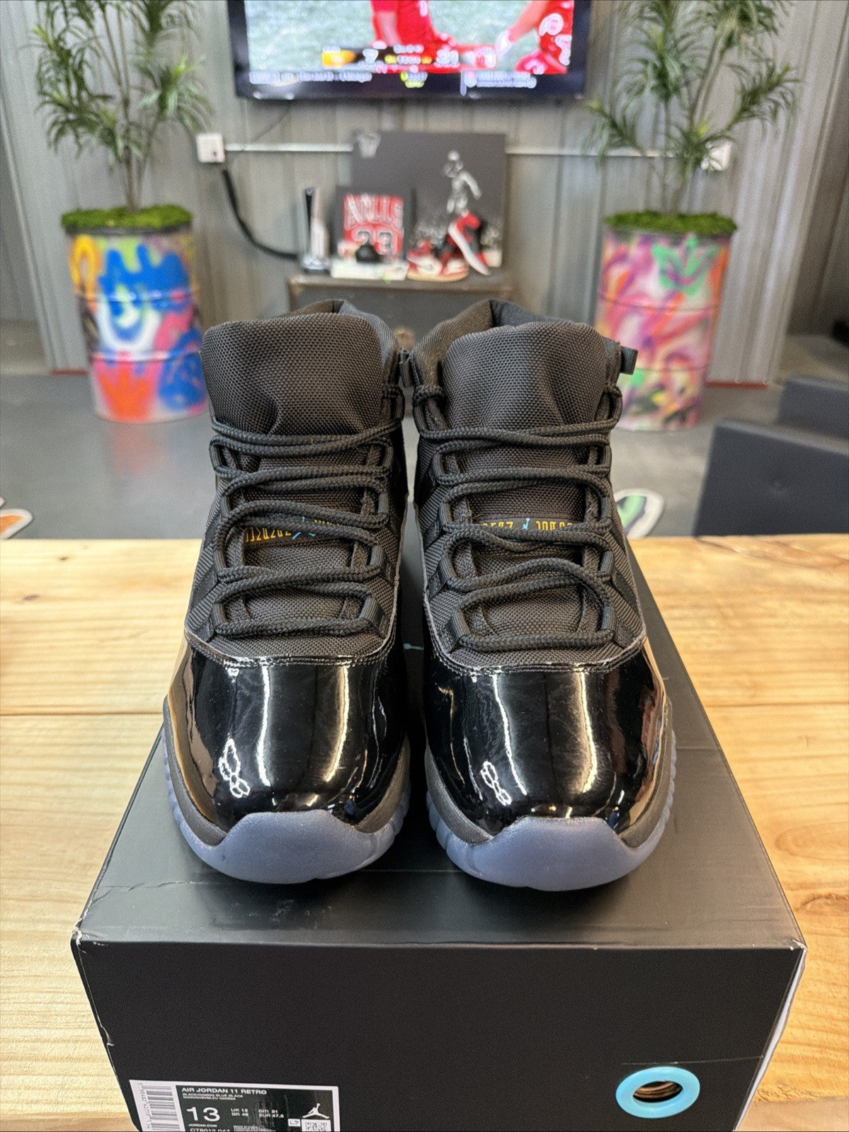 Nike Air Jordan 11 Retro Black / Gamma Blue - Black CT8012-047 Men's Size 13