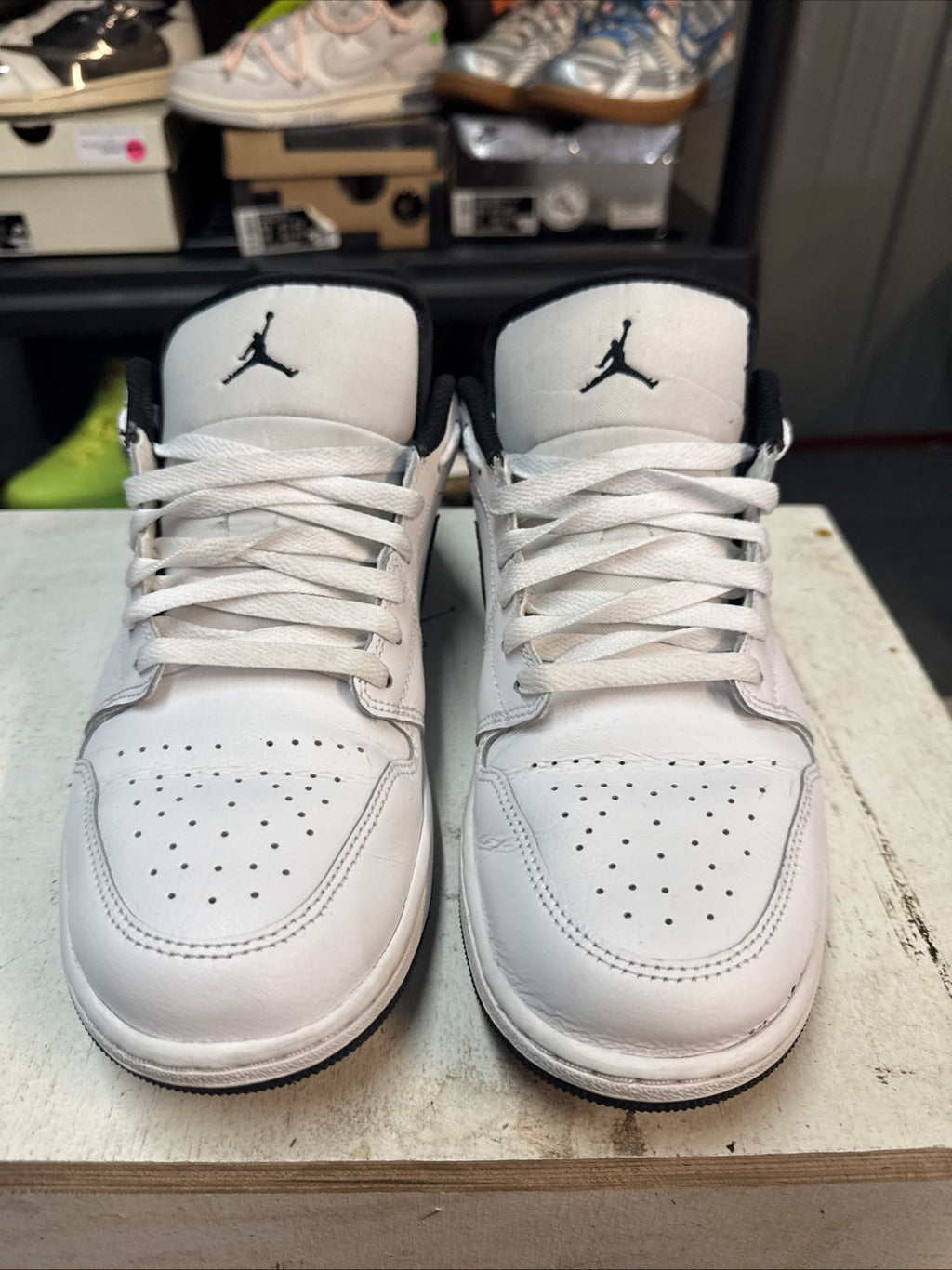 Air Jordan 1 Low 'White Black'/ Size 10.5 | Replacement Box
