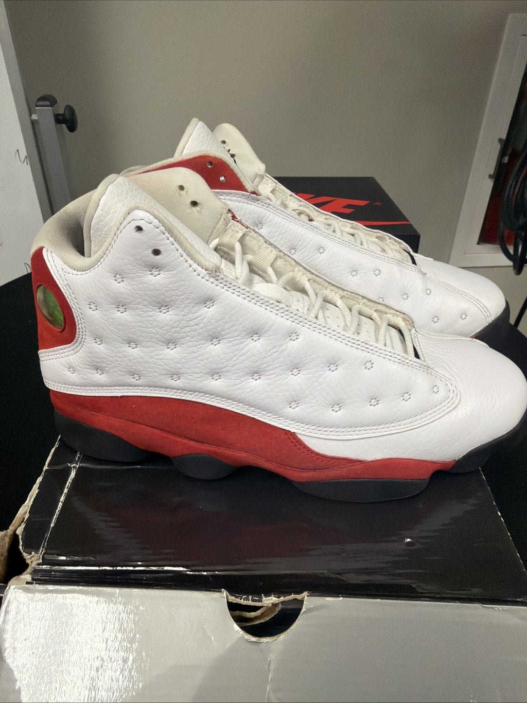 Air Jordan Cherry 13 Size 10 Retro Nike 2010 Release White, Red Black 414571-101