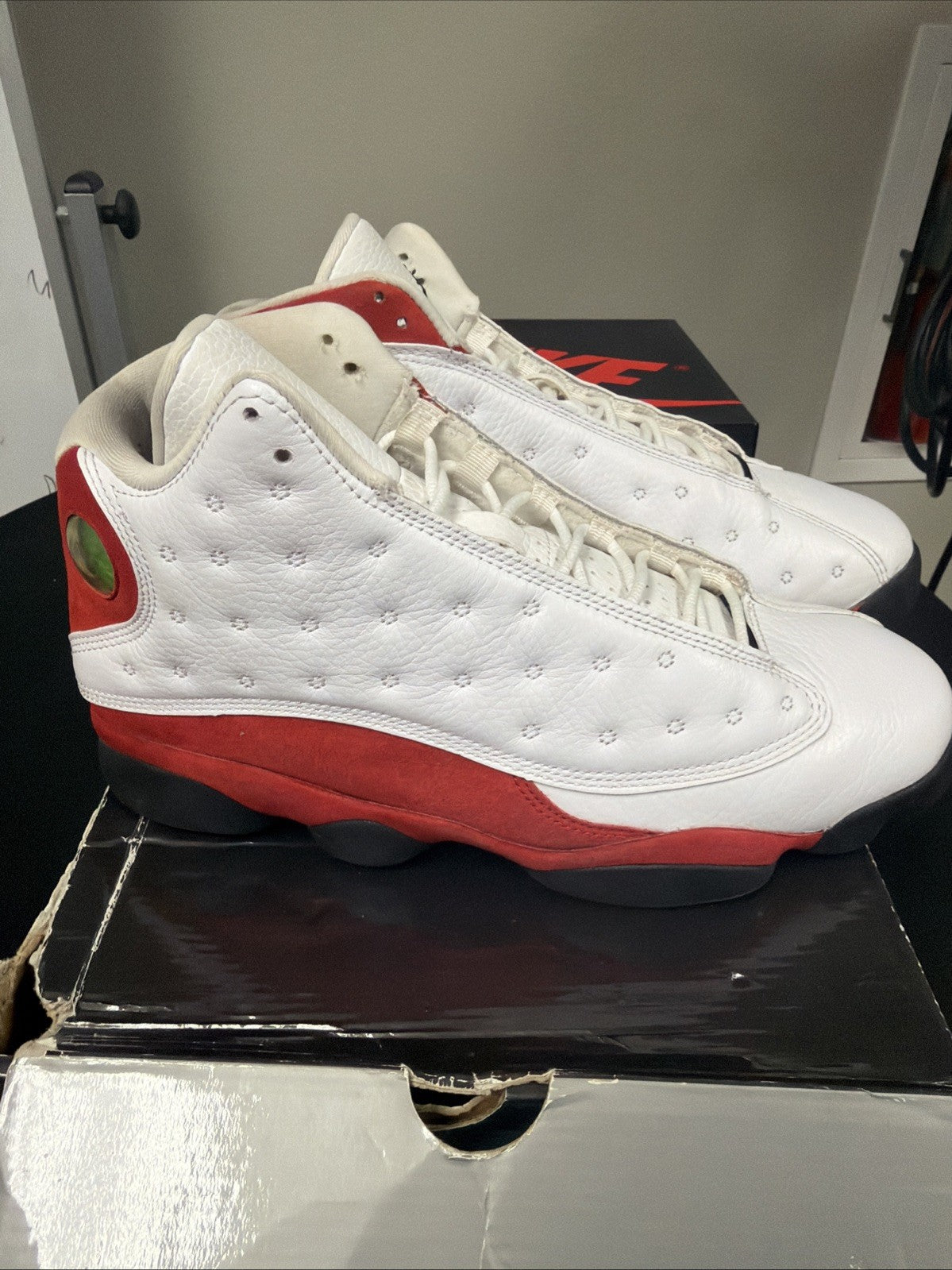 Air Jordan Cherry 13 Size 10 Retro Nike 2010 Release White, Red Black 414571-101